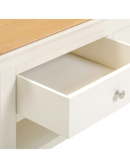 Bordeaux 2 Drawer Coffee Table - Ivory/Oak