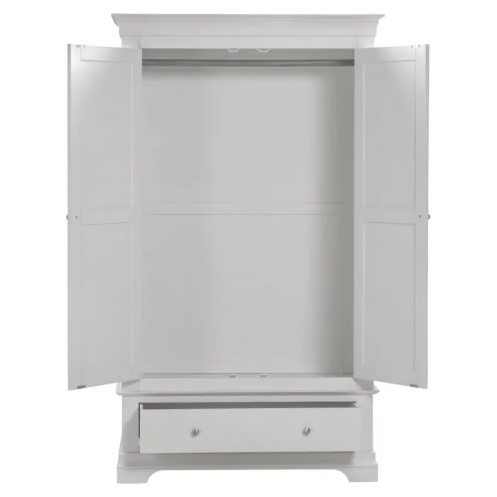 Bordeaux 2 Door Wardrobe - Pebble Grey