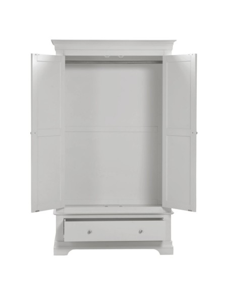Bordeaux 2 Door Wardrobe - Pebble Grey