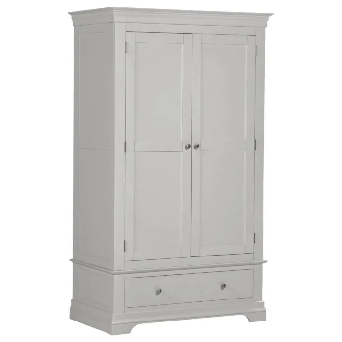 Bordeaux 2 Door Wardrobe - Pebble Grey