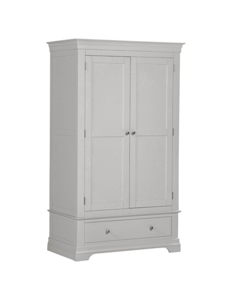 Bordeaux 2 Door Wardrobe - Pebble Grey