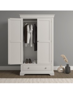Bordeaux 2 Door Wardrobe - Ivory