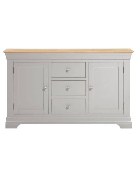 Bordeaux 2 Door 3 Drawer Sideboard - Pebble Grey/Oak