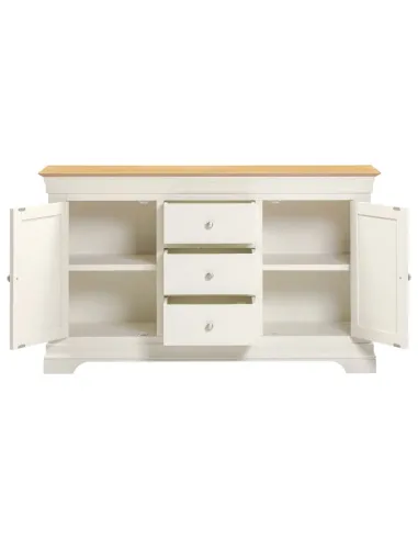 Bordeaux 2 Door 3 Drawer Sideboard - Ivory/Oak