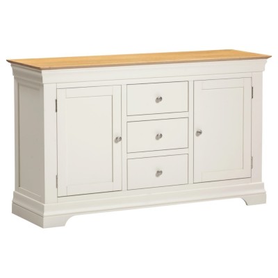 Bordeaux 2 Door 3 Drawer Sideboard - Ivory/Oak
