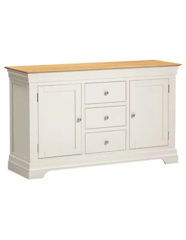 Bordeaux 2 Door 3 Drawer Sideboard - Ivory/Oak
