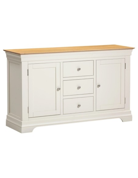 Bordeaux 2 Door 3 Drawer Sideboard - Ivory/Oak