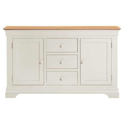 Bordeaux 2 Door 3 Drawer Sideboard - Ivory/Oak