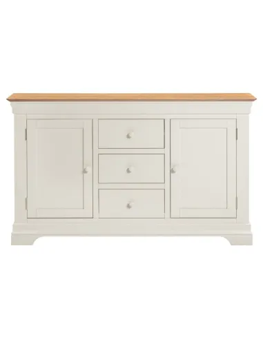 Bordeaux 2 Door 3 Drawer Sideboard - Ivory/Oak