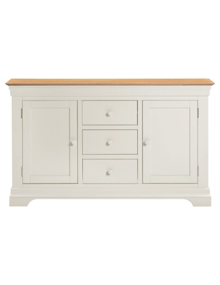 Bordeaux 2 Door 3 Drawer Sideboard - Ivory/Oak