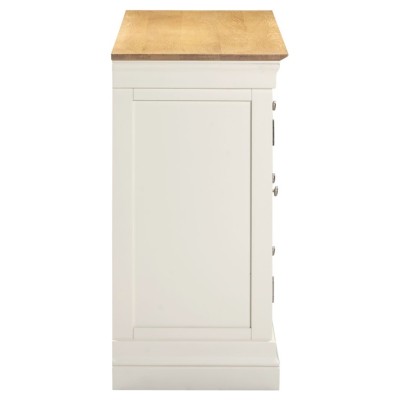 Bordeaux 2 Door 3 Drawer Sideboard - Ivory/Oak