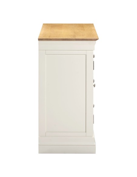Bordeaux 2 Door 3 Drawer Sideboard - Ivory/Oak