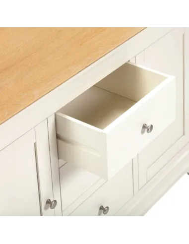 Bordeaux 2 Door 3 Drawer Sideboard - Ivory/Oak