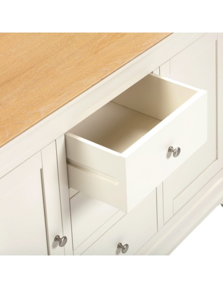 Bordeaux 2 Door 3 Drawer Sideboard - Ivory/Oak