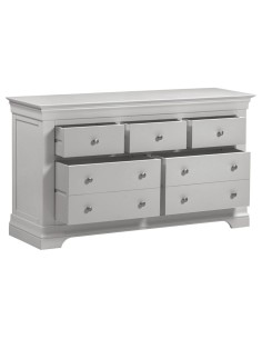Bordeaux 3+2 Drawer Chest - Pebble Grey/Oak 2