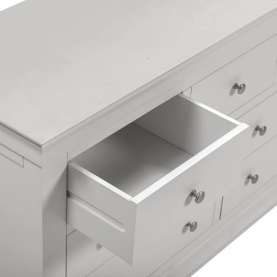 Bordeaux 3+2 Drawer Chest - Pebble Grey/Oak
