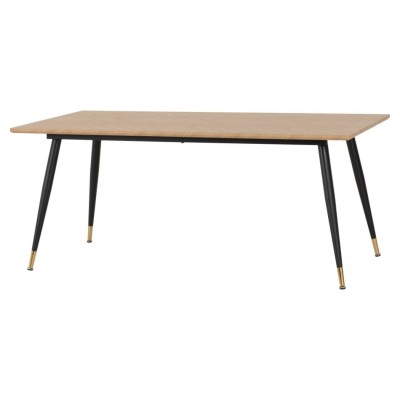 Hamilton & Athens Large Dining Set (X6 Chairs) - Medium Oak Effect/Grey PU
