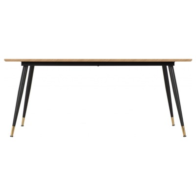 Hamilton & Athens Large Dining Set (X6 Chairs) - Medium Oak Effect/Grey PU