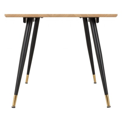 Hamilton & Athens Large Dining Set (X6 Chairs) - Medium Oak Effect/Grey PU