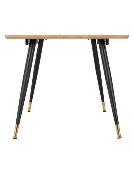 Hamilton & Athens Large Dining Set (X6 Chairs) - Medium Oak Effect/Grey PU