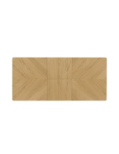 Chrisley 1400 - 1900 mm Small Extending Dining Table - Herringbone Oak 2