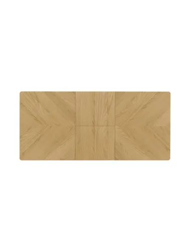 Chrisley 1400 - 1900 mm Small Extending Dining Table - Herringbone Oak