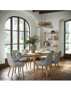 Chrisley 1800 - 2300 mm Oval Extending Dining Table - Herringbone Oak