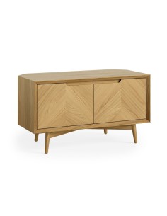 Chrisley Corner TV Unit  - Herringbone Oak