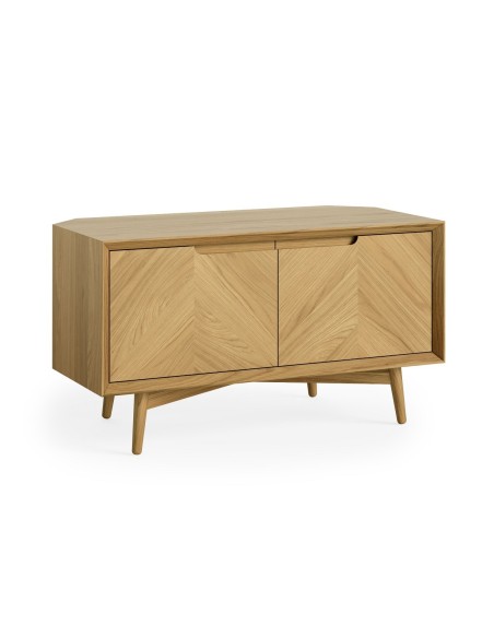 Chrisley Corner TV Unit  - Herringbone Oak