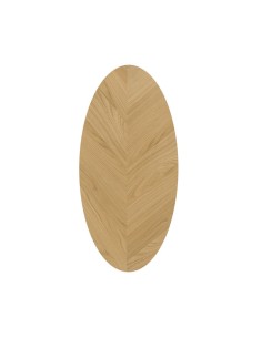 Chrisley Elliptical Coffee Table - Herringbone Oak 2