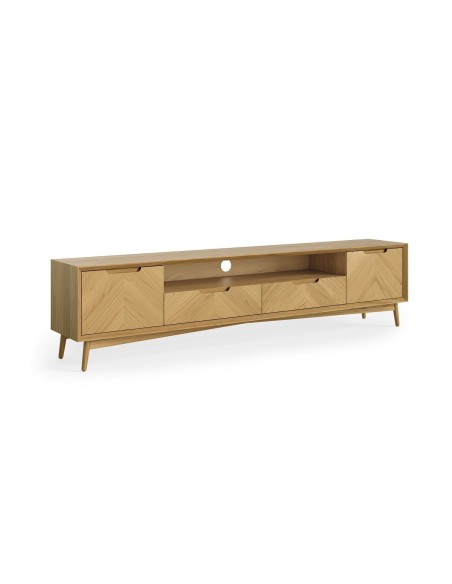 Chrisley Large TV Unit - Herringbone Oak