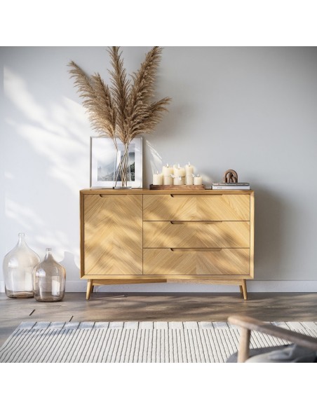 Chrisley Small Sideboard - Herringbone Oak