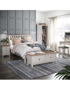 Turnberry 4ft6 Slatted Low Foot End Bedframe - Grey