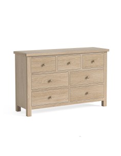 Turnberry 3 Over 4 Drawer Chest - Oak