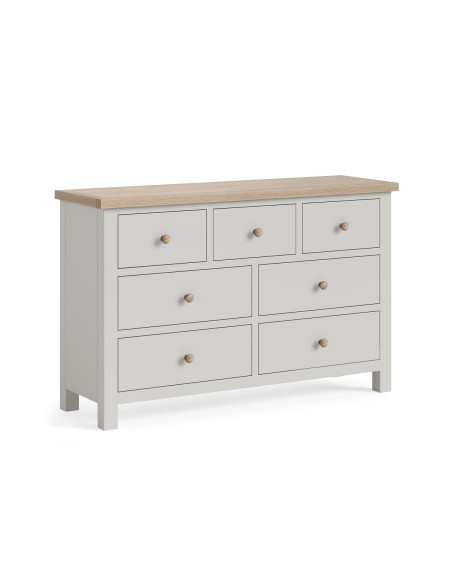 Turnberry 3 Over 4 Drawer Chest - Grey