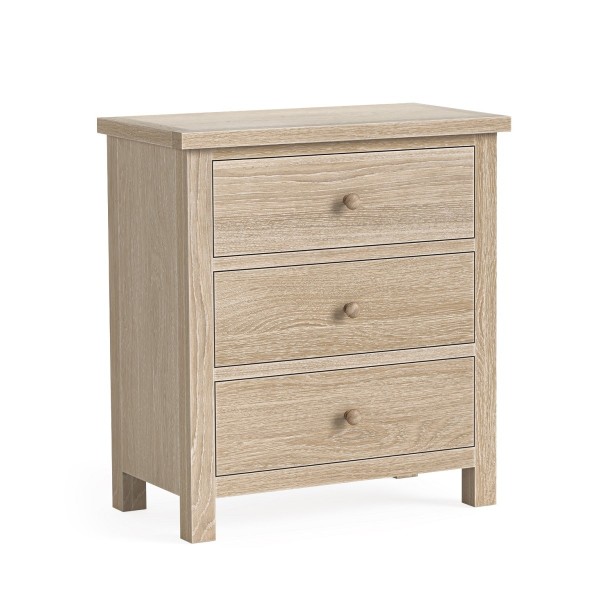 Turnberry 3 Drawer Chest - Oak