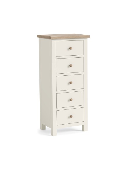 Turnberry 5 Drawer Tall Chest - Coconut