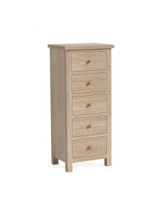 Turnberry 5 Drawer Tall Chest - Oak