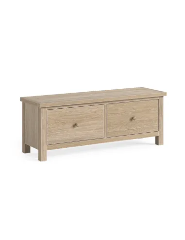 Turnberry Large 2 Drawer Bench - Oak