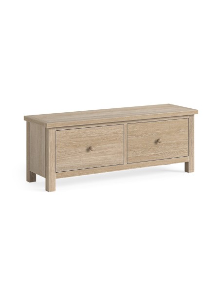 Turnberry Large 2 Drawer Bench - Oak