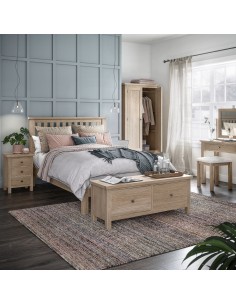 Turnberry Large 2 Drawer Bench - Oak