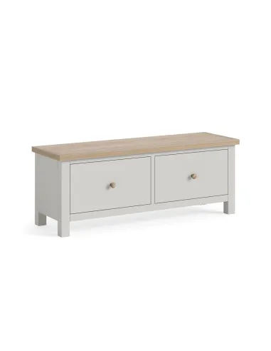 Turnberry Large 2 Drawer Bench - Grey