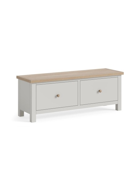 Turnberry Large 2 Drawer Bench - Grey