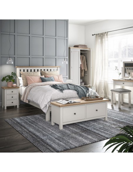 Turnberry Large 2 Drawer Bench - Coconut