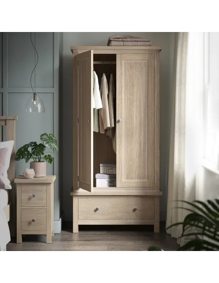 Turnberry Narrow Bedside Locker - Oak