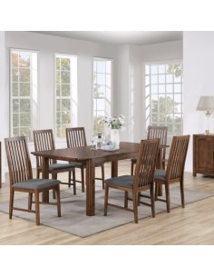 Monterey 160cm Dining Set - Acacia/Grey