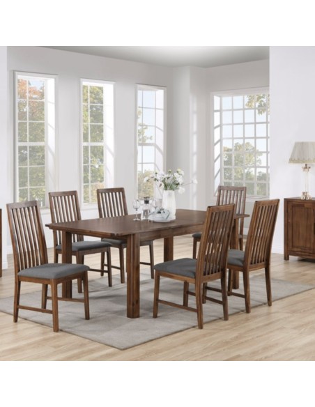 Monterey 160cm Dining Set - Acacia/Grey