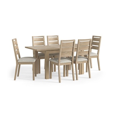 Turnberry Dining Chair  - Oak with White Boucle Seat Pad