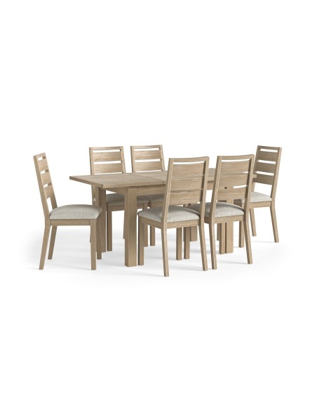 Turnberry Dining Chair  - Oak with White Boucle Seat Pad