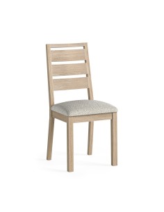 Turnberry Dining Chair  - Oak with White Boucle Seat Pad
